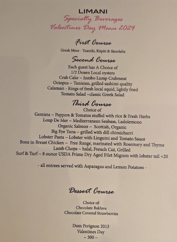 Limani Menu | Upscale Mediterranean & Seafood Dining in Washington, DC